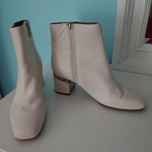 Franco Sarto leather cream color booties .Size 8